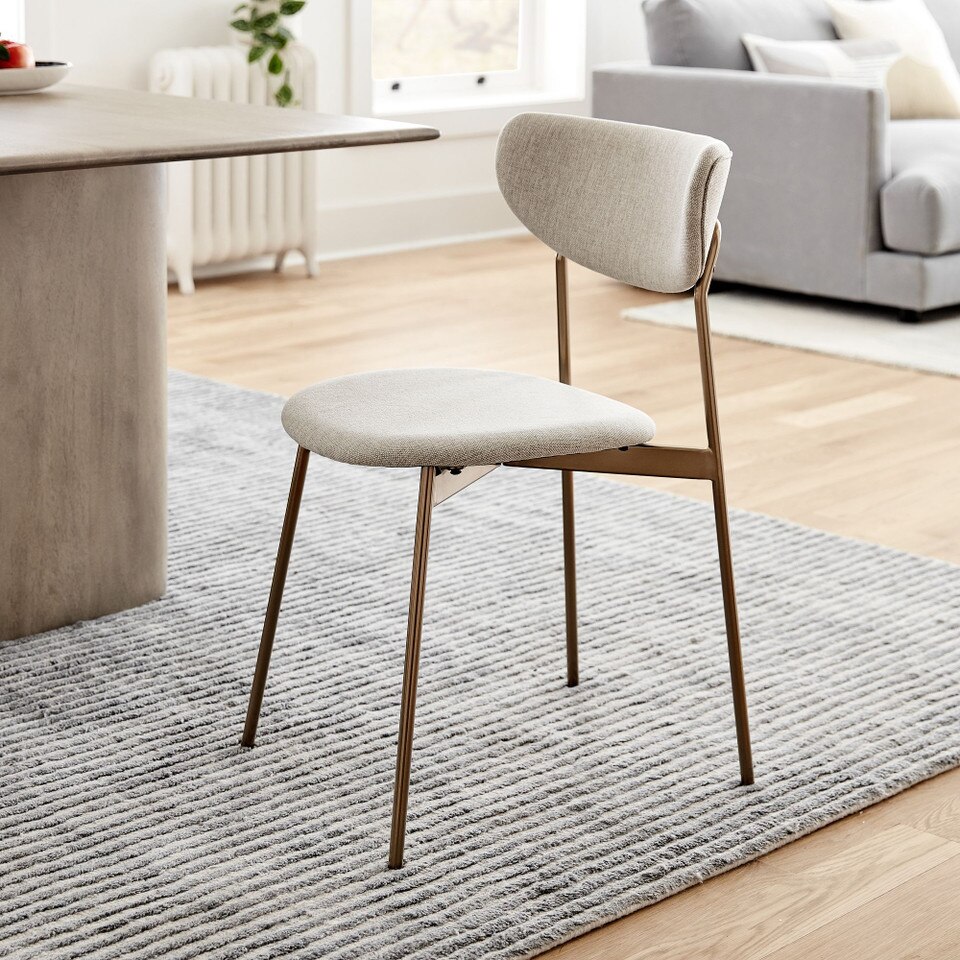 Mid-Century Modern Petal Upholstered Dining Chair - West Elm Australia